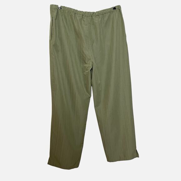 Sunset Cove Pants Womens Large Green Elastic Drawstring Waist Beachy Resort - Picture 10 of 16